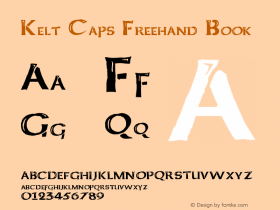 Kelt Caps Freehand Book Version Basic 1.0 Font Sample