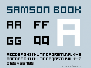 Samson Book Version 2.00 Font Sample