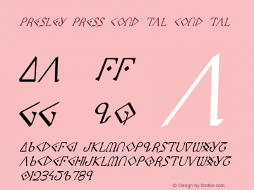 Presley Press CondItal CondItal Version 001.000图片样张