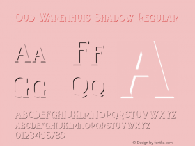 Oud Warenhuis Shadow Regular Unknown Font Sample