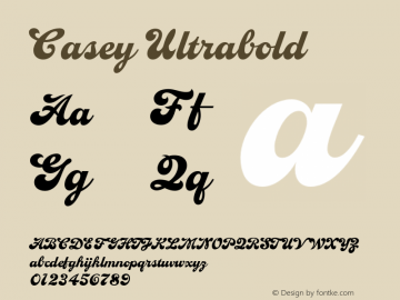 Casey Ultrabold Unknown Font Sample
