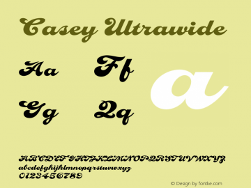 Casey Ultrawide Unknown Font Sample