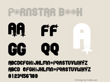 Pornstar Book Version Macromedia Fontograp Font Sample