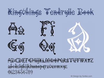 Kingthings Tendrylle Book Version 1.0 Font Sample