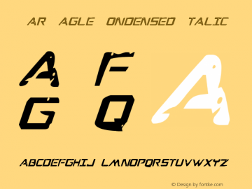 War Eagle Condensed Italic Version 001.000图片样张