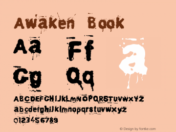 Awaken Book Version Macromedia Fontograp Font Sample