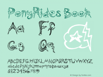 PonyRides Book Version 1.00 March 16, 2012, Font Sample