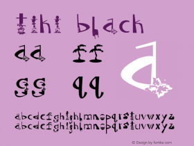 Tiki Black Version 1.0 Font Sample