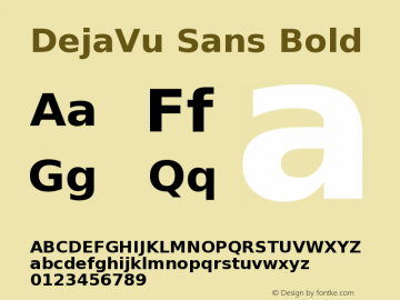 DejaVu Sans Bold Version 2.34 Font Sample