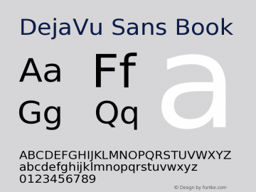 DejaVu Sans Book Version 2.34 Font Sample