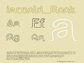 iarnold Book Version 1.00 February 8, 200 Font Sample