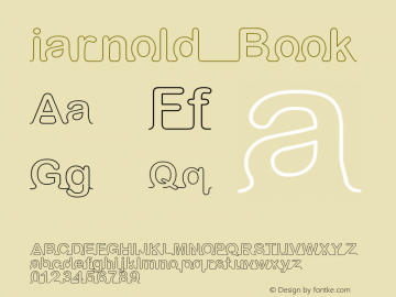 iarnold Book Version 1.00 February 8, 200 Font Sample