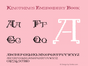 Kingthings Embroidery Book Version 1.0 November 2005图片样张