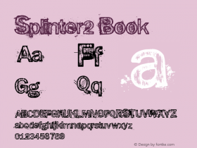 Splinter2 Book Version v.1.5 Font Sample