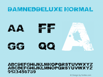 DamnedDeluxe Normal Version 1.00 2011 Font Sample