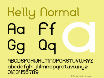 Kelly Normal 2.0 Fri Nov 24 12:28:16 1995 Font Sample