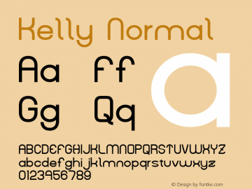 Kelly Normal 1.0 Sun Jan 15 15:49:58 1995 Font Sample