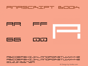 AnaScript Book Version 1.0 ; November, 2002 Font Sample