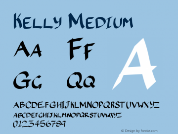 Kelly Medium Version 001.000 Font Sample