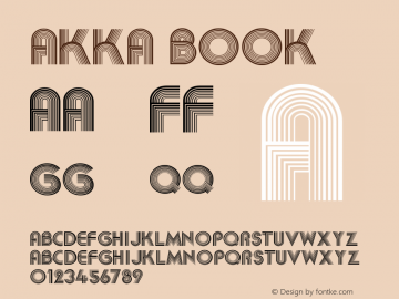 Akka Book Version 1.0 Font Sample