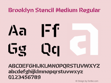 Brooklyn Stencil Medium Regular 1.100图片样张