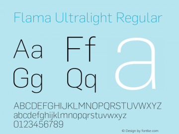 Flama Ultralight Regular Version 2.000图片样张