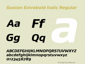 Gustan Extrabold Italic Regular 1.001图片样张