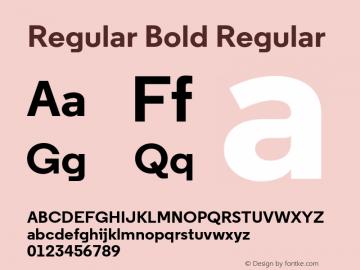 Regular Bold Regular 2.100图片样张