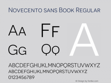 Novecento sans Book Regular Version 3.001;PS 003.001;hotconv 1.0.70;makeotf.lib2.5.58329图片样张