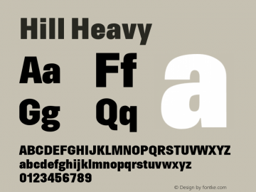 Hill Heavy Version 1.002 Font Sample
