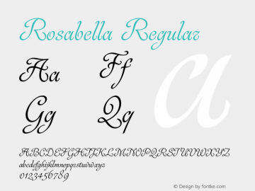 Rosabella Regular Version 1.001图片样张