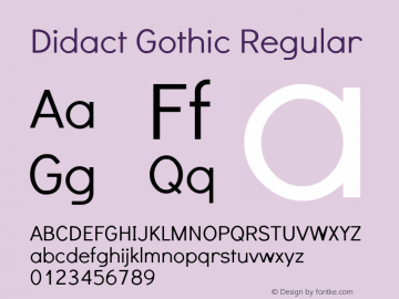 Didact Gothic Regular Version 20110429图片样张