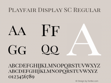 Playfair Display SC Regular Version 1.002;PS 001.002;hotconv 1.0.70;makeotf.lib2.5.58329; ttfautohint (v0.93) -l 42 -r 42 -G 200 -x 14 -w 