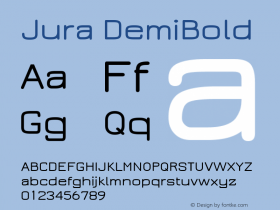 Jura DemiBold Version 2.5.1 Font Sample