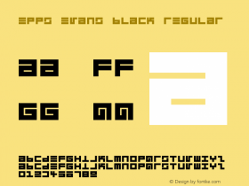 Epps Evans Black Regular Macromedia Fontographer 4.1.3 4/3/97 Font Sample