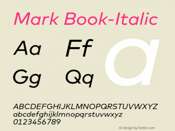 Mark Book-Italic Version 5.504; 2013; Build 1图片样张