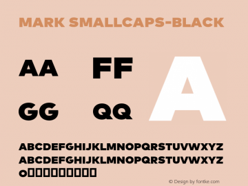 Mark SmallCaps-Black Version 5.504; 2013; Build 1 Font Sample