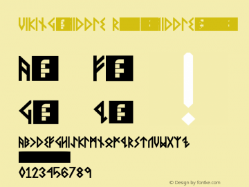 VIKING, MIDDLE Runes Bold MIDDLE-Runes-Bold Version 1.0 Font Sample