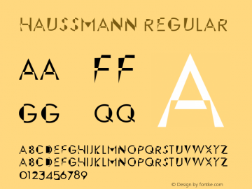 Haussmann Regular Version 1.001图片样张