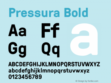 Pressura Bold Version 1.000图片样张