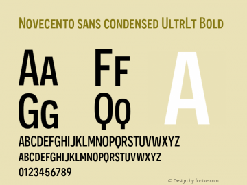 Novecento sans condensed UltrLt Bold Version 3.002;PS 003.002;hotconv 1.0.70;makeotf.lib2.5.58329图片样张