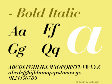 - Bold Italic Version 1.0图片样张