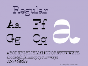 - Regular Version 1.0 Font Sample