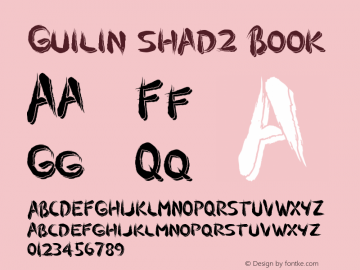 Guilin shad2 Book Version 1.000 Font Sample