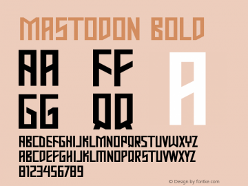 Mastodon Bold Version 1.0图片样张