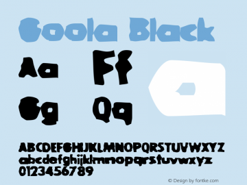 Goola Black Version 2.00 Font Sample