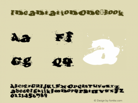 IncantationOne Book Version Macromedia Fontograp Font Sample