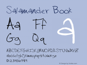 Salamander Book Version 1.00 August 25, 2003 Font Sample