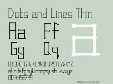 Dots and Lines Thin Version 1.0 Font Sample