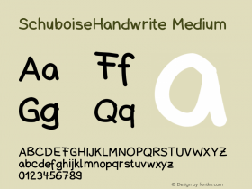 SchuboiseHandwrite Medium Version 001.000图片样张